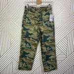 Free People Remy Pant Camo Printed Moss Green Photo 3