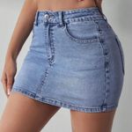 SheIn  EZwear Women'S Bodycon Denim Mini Skirt Photo 2