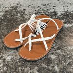 Capana White Crochet Flip Flops Size 12 NWOT Photo 0