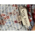 Knox Rose Blue Red Floral Paisley Smocked Ruffle Sleeveless Tie Maxi Dress XL Photo 5