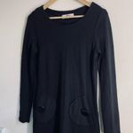 Tibi Anthropologie Mod Minimalist Long Sleeve Black Shift Dress Photo 8
