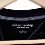 Soft Surroundings NWOT Herringbone Velvet Trim Sweater Tunic Dress Photo 1