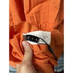 Zaful NWT Womens Square Neck‎ Puff Sleeve Smocked Ruffle A Line Midi Dress Orange XL Photo 4
