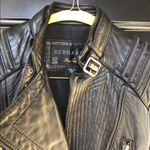 Bernardo Lambskin Leather Jacket Black Petite XSP Photo 2
