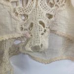 LF  Nature Rose Cream Long Sleeve Woven Crop Top Women's Size Small/Medium S/M Photo 2