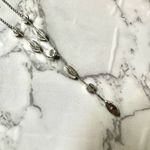 Silver tone dainty Y necklace Photo 2