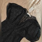 ZARA Black Floral Lace Kimono Style Mini Dress Medium Photo 6