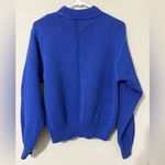 Liz Sport Vintage  womens size small Floral Knit pullover Sweater blue stitching Photo 12