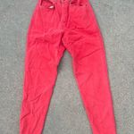 Vintage 80s 90s Chic Coral Red High Waist Taper Ankle Mom Jeans 26” waist Photo 1