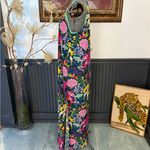 America & Beyond Majestic Nights Vibrant Multicolor Maxi Dress ~ Size Large 💛🍄 Black Photo 2