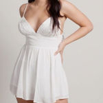 Quiet Storm  white‎ lacy romper dress medium Photo 0