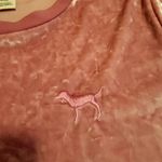 PINK - Victoria's Secret  large Pink Velour cropped short sleeve t-shirt Photo 1