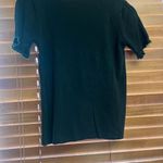 None Short-Sleeve V-Neck Ribbed Knit Pullover Size M Drawstring Waist‎ Stretchy Top Photo 1