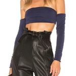 House of Harlow 1960 x Revolve Val Off Shoulder Tube Crop Top Blue Modal Small Photo 0
