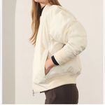 Athleta NWOT  Sateen Bomber Jacket Size L Photo 5