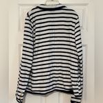 Crown & Ivy Womens Navy White Striped Gold Button Nautical Sailor Blazer Size XL Photo 2