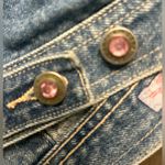 VTG 80s 90s LA GEAR cropped pastel patchwork streetwear jean jacket rockabilly L Size L Photo 6