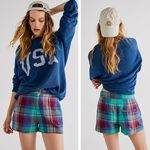 Free People NWOT  Isla Plaid Shorts w/Pockets SZ-4 Photo 1