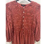 Madewell  Challis Red Button-Front Mini Dress in Tiny Daisy Sz XS Photo 3