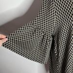 Bryn Walker Diego Diamond pattern bell sleeve tunic black and cream size M Photo 7
