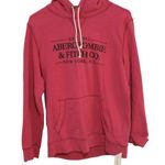 Abercrombie & Fitch Womens Pink Drawstring Graphic Hoodie Sweatshirt Size Small Photo 0
