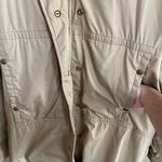 Eddie Bauer Vintage Flannel Lined Insulated Trench Coat in Tan Size Small Photo 2