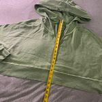 Free People Intimately The Morning Run Crop Pullover Hoodie Green Oversized Photo 3