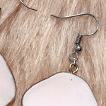 Handmade Pastel Pink Kawaii Glitter Star Confetti Resin Seashell Earrings Photo 2