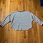 Paper Crane  NWOT Black White Striped Pullover Sweater Size L Photo 6