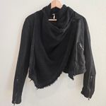 Free People  Denim Drape Front Moto Jacket Women's size 0 Photo 15