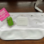 PINK - Victoria's Secret VS Pink limited edition green dog tag pendant and white cosmetic bag Photo 0