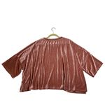 POL  Crewneck Oversized Drop Shoulder Velvet Top Size Medium Lagenlook Bohemian Photo 1