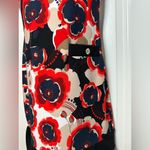 Tommy Hilfiger Classic Vintage Style Red/Navy Floral Signature Midi Dress Size 6 Photo 5