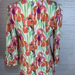 Carolyn Taylor Iris floral 3/4 sleeve top size Small Photo 3