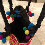 None Bright Embroidered tote bag w/pompoms Photo 5