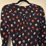 Madewell  Black Floral Wrap Top‎ XXS boho Photo 6