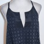 Athleta  Black Eyelet Lace Sleeveless Top Size Small Photo 1