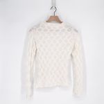 Anthropologie Maeve Talia Long Sleeve Mock Neck Textured Top in Ivory Women's S Photo 3