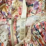 For Love & Lemons Gardenia Corset Satin Floral Ruched Mini Dress size Small Pink Photo 4