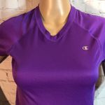 Champion Double Dry Purple Tight Workout Tee S Photo 1