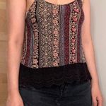 Papaya Floral Printed Lace Tank Top Photo 2
