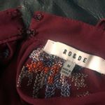 Ro & De Womens Off the Shoulder Peasant Embroidered Sheer Blouse Burgundy Sz M Photo 7