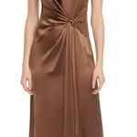 Halston Heritage
Draped-Front Twist-Detail Satin Midi Dress Photo 0