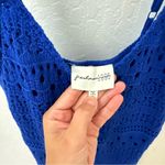 Freshman 1996 Royal Blue Summer Crochet Lined Tank Scallop Hem Bodycon Dress XS Photo 4