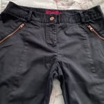 Ted Baker London Black Zip Pockets Rose Gold Snap Buttons At Ankle Pants, size 2 or US 6 Photo 5