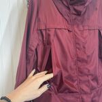 JoyLab Women’s Burgundy Full Zip Hooded Windbreaker Jacket Size XL Photo 2