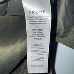 frame denim Frame Medium Green Short Sleeve Silk‎ Blouse Photo 4