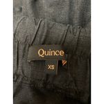Quince 100% Linen Black Elastic Waist Midi Maxi Straight A Photo 3