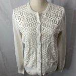 Ann Taylor  faux leather front cardigan medium Photo 2