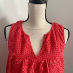 Lucky Brand  Crochet Lace Boho Tank Medium Peasant Top Sleeveless Coastal Hippie Photo 2